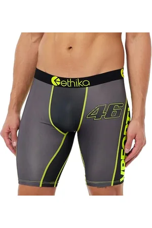 Ethika Herren Underwear VR Forty SIX Gray/Yellow M Boxershorts, Amarillo/Gris, Estándar