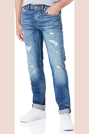 7 for all Mankind Herren Slimmy Tapered Mastery Blue Jeans, , 34 EU