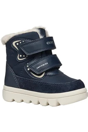 Geox Jungen Mädchen B WILLABOOM Girl B A Snow Boot, Navy/Off White, 25 EU