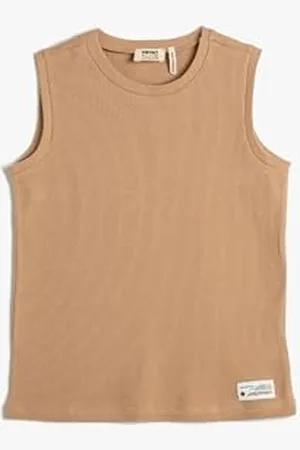 Koton Boys Basic Tank Top Crew Neck Ribbed Cotton