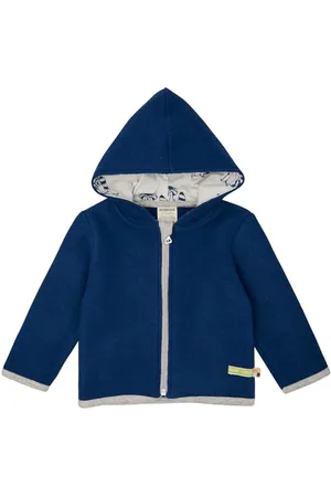 loud + proud Bio-Wollfleece-Jacke mit Kapuze, GOTS zertifiziert