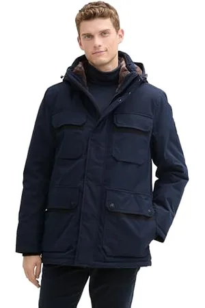 TOM TAILOR Herren Winterjacke mit Abnehmbarer Kapuze, , XL