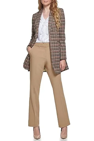Tommy Hilfiger Damen Blazer - Business Jacke mit schmeichelnder Passform und Einknopfverschluss, Klassisch Schwarz Multi, 34