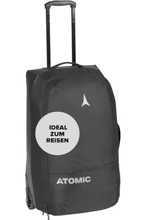 Atomic TROLLEY 90L Reisetasche - Schwarz - Hochwertige Reisetasche mit Rollen - Koffer zum Skifahren - Trolley mit mehreren Fächern - Wasser- & schmutzabweisender Reisekoffer