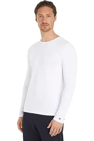 Tommy Hilfiger Herren Langarmshirts Basic, Mehrfarbig (White/White/White), XXL