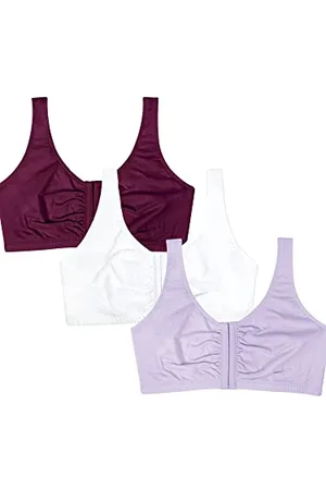 Fruit Of The Loom Damen Front Close Builtup Bra Sport-BH, Undurchsichtige, , 90 (3er Pack)