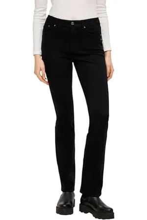 QS by s.Oliver Damen Jeans Hose, Slim Bootcut, Black 99z8, 40W / 30L