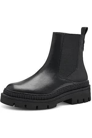 Marco Tozzi Damen Chelsea Boots Vegan zum Schlupfen, (Black), 36 EU