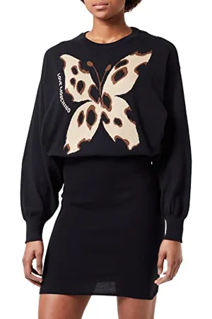 Moschino Damen Long Batwing Sleeves Dress, , 48 EU