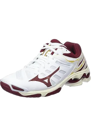 Mizuno Damen Wellenspannung Volleyball, White Cabernet MP Gold, 44.5 EU