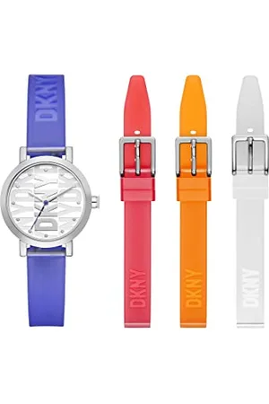 DKNY Damenuhr Soho 3-Zeiger-Werk Edelstahl, NY6661SET