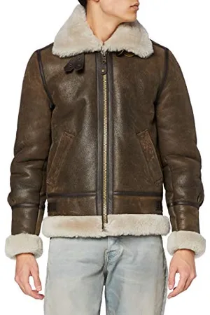 Schott NYC Herren Lederjacke LC1259, Braun (Brown), XXL / 60/62