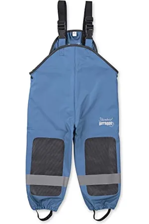 Sterntaler Kleinkind Jungen Regenhose Kinder Funktions-Regenhose meliert - Wasserdicht mit Druckknopf und verschweißten Nähten - tintenblau, 122