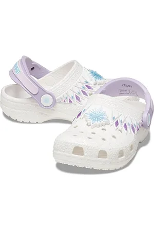 Crocs Unisex Kinder CLS FL I Am Frozen Ii Clog T, Weiß, 19/20 EU