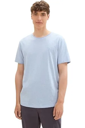 TOM TAILOR Herren Basic T-Shirt in Melange-Optik, , M