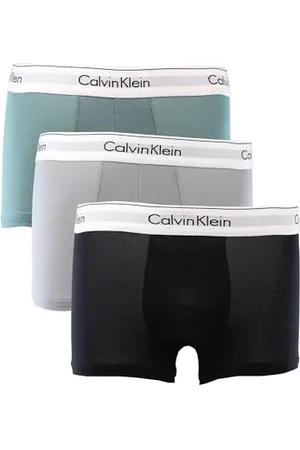 Calvin Klein TRUNK 3PK Trunk Herren, Grün (SAGEBUSH GREEN, BLACK, GRIFFIN), 3XL