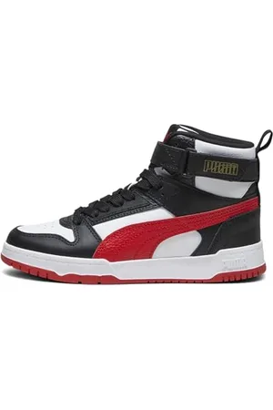 PUMA Rbd Game Jr Sneaker, White for All Time Red Black Gold, 35.5 EU