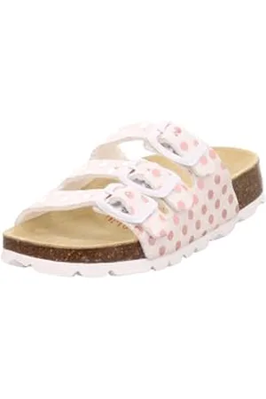 Superfit Mädchen FUSSBETTPANTOFFEL Hausschuhe, WEIß/ROSA 1080