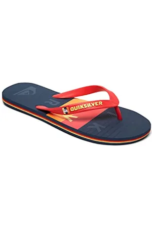 Quiksilver Herren Molo Word Block Flip-Flop, Red/Blue/Red, 39 EU