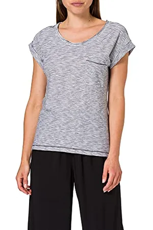 Camel Active Womenswear Damen T-Shirt 3096265S79, BLACK WHITE, M
