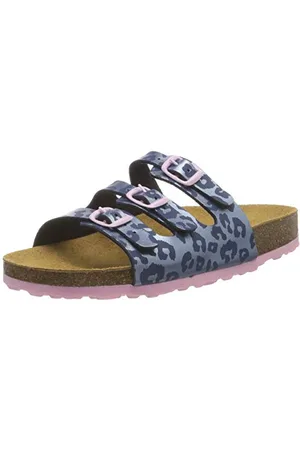 LICO Mädchen Bioline Kids Pantoletten, Blau/ Rosa, 42 EU
