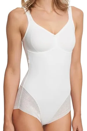 Susa Body ohne Bügel Milano I Body Shapewear Damen I Frauen Mieder I Softer Bodysuit mit Powerlace Spitze I Formt deutlich Taille, Bauch und Po