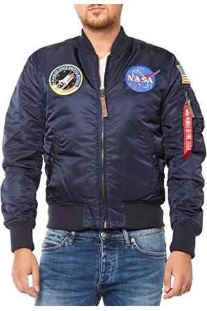 Alpha Industries Herren MA-1 VF NASA Bomberjacke, Rep.Blue, Small