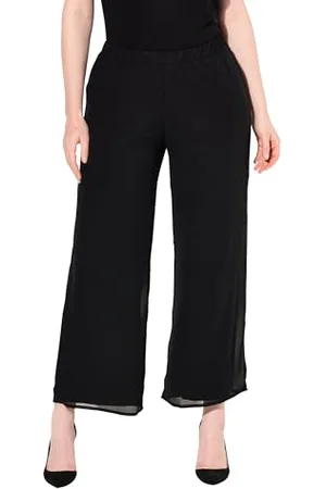 Ulla Popken Damen Chiffonhose Hose, , 40W x 32L