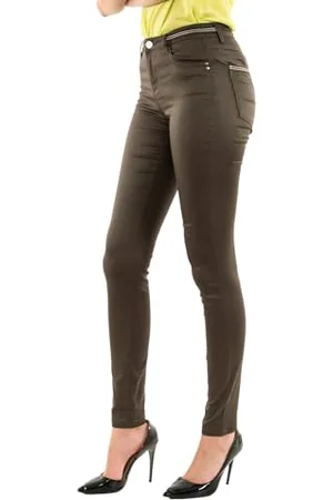 Morgan Damen Pantalon Slim Enduit 212-palona Klassische Hose, , 32