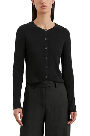 Marc O’ Polo Marc OߴPolo Damen Cardigan mit Knopfleiste Slim Fit, (Black), L