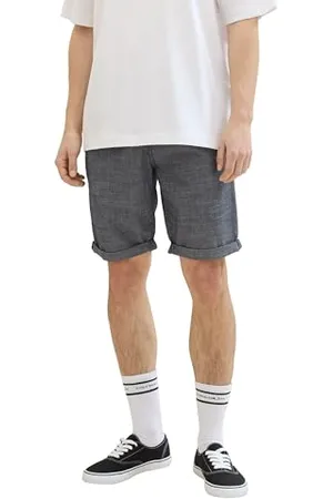 TOM TAILOR Herren Regular Fit Chambray Shorts, , XL