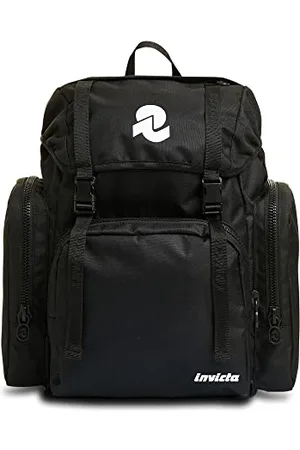 Invicta Rucksack ECO 96%,schwarz, Rucksack aus nachhaltigem Stoff, Praktisch & Unisex, mit Laptopfach bis 14