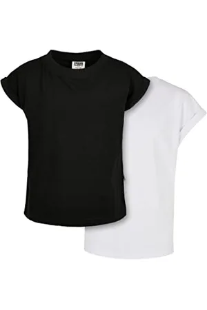 Urban classics Mädchen UCK2983A-Girls Organic Extended Shoulder Tee 2-Pack T-Shirt, , 134/140