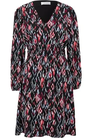 Comma, Crepé-Kleid mit Allover Print