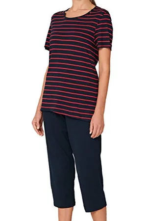 Schiesser Damen Set 3/4 Lang Kurz Baumwolle Modal - Nightwear Zweiteiliger Schlafanzug, , 36 EU