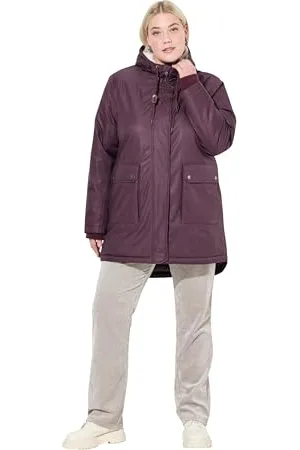 Ulla Popken Damen große Größen Übergrößen Plus Size HYPRAR Funktions-Steppjacke, wasserdicht, Teddyfleece