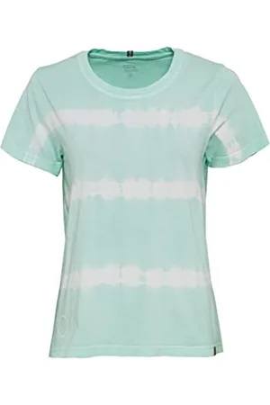 Camel Active Damen Kurzarm T-Shirt mit Batikstreifen Womenswear-XL