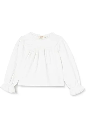 Koton Girls Blouse Shirred Detail Long Sleeve Crew Neck Elastic Cuffs