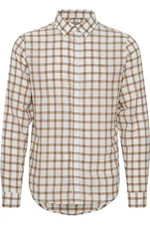 Casual Friday CFAnton Herren Freizeithemd Hemd Stehkragen Brusttaschen Regular Fit Hochwertiges Leinen Leinenhemd, Größe:XXL, Farbe:Ecru (114201)