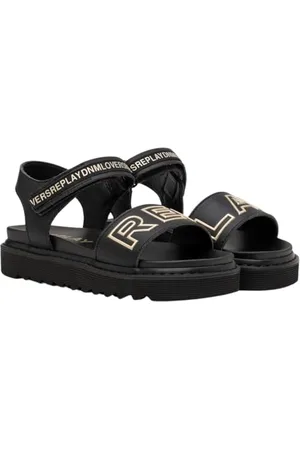 Replay Mädchen Sandalen Flach, Weiß (White Silver 081), 33