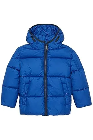 TOM TAILOR Jungen 1038479 Puffer Winterjacke mit Kapuze, 14531-shiny royal Blue, 128/134