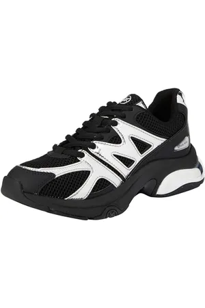 Michael Kors Damen KIT Trainer Extreme Sneaker, Black/Silver, 40 EU