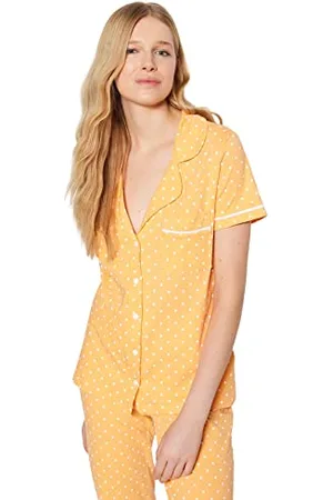 Trendyol Damen 2er-Pack Tupfen Kurzarm Lounge/Zuhause Regulär Pyjama-Set