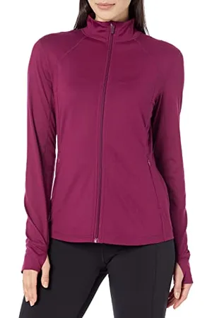 Amazon Damen Jacke aus Angerautem Tech-Stretch mit Langem Reißverschluss (Erhältlich in Übergröße), , 4XL Große Größen