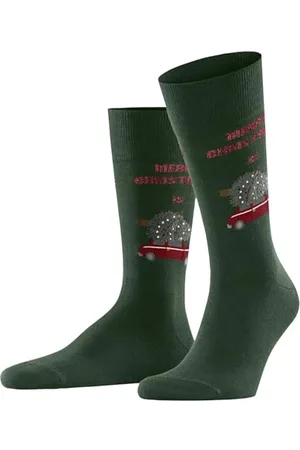 Burlington Herren Socken X-Mas Caro M So Baumwolle gemustert 1 Paar, , 40-46