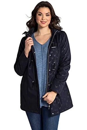 Ulla Popken Damen Softshell-Jacke mit Möwe, , 42-44