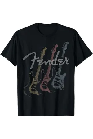 Fender Stacked Guitar Faded Logo T-Shirt