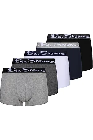 Ben Sherman Herren U5_1399_bs_XL Unterwäsche, Grey/Black/Navy/Charcoal/White, (5er Pack)