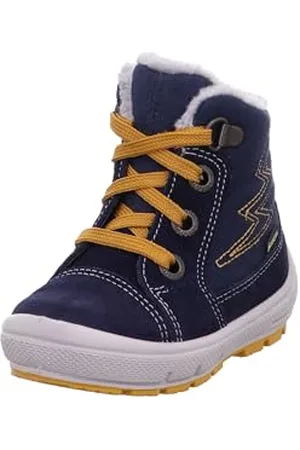 Superfit Baby Jungen GROOVY warm gefütterte Gore-Tex warm gefütterte Gore-Tex warm gefütterte Gore-Tex Schneestiefel, Blau Gelb 8000, 19 EU