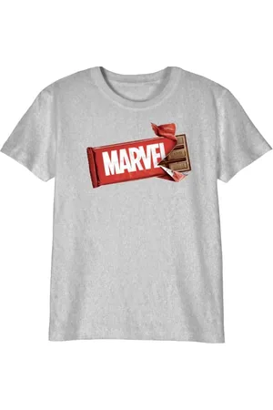 Marvel Jungen Bomarcots199 T-Shirt, Grau meliert, 8 Jahre